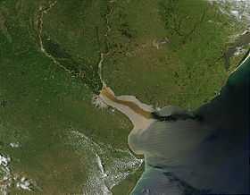 Image satellitaire du Rio de la Plata.