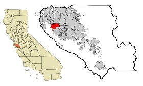 Carte du comté de Santa Clara