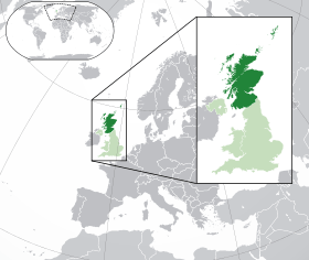 Localisation de l'Écosse