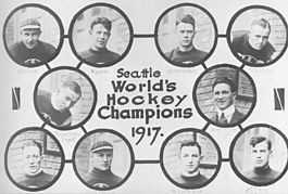 Photomontage de l'équipe championne en 1917