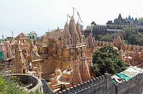 Vue des temples de Palitana