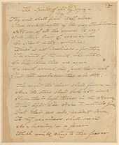 Page manuscrite sur papier brun