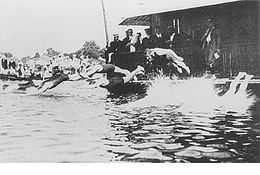 départ d'une course lors des Jeux olympiques de 1900 à Paris