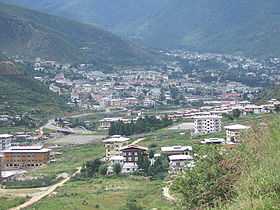 Thimphou vue depuis le sud