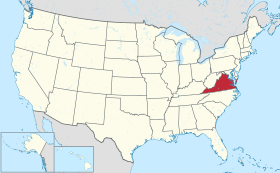 Carte des États-Unis avec le (en) Commonwealth of Virginia en rouge.SurnomOld Dominion, Mother of PresidentsEn français : « Vieux Dominion, Mère des Présidents »DeviseSic semper tyrannis« Ainsi en est-il toujours des tyrans. »