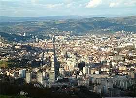 Vue générale de Saint-Étienne depuis le Guizay.